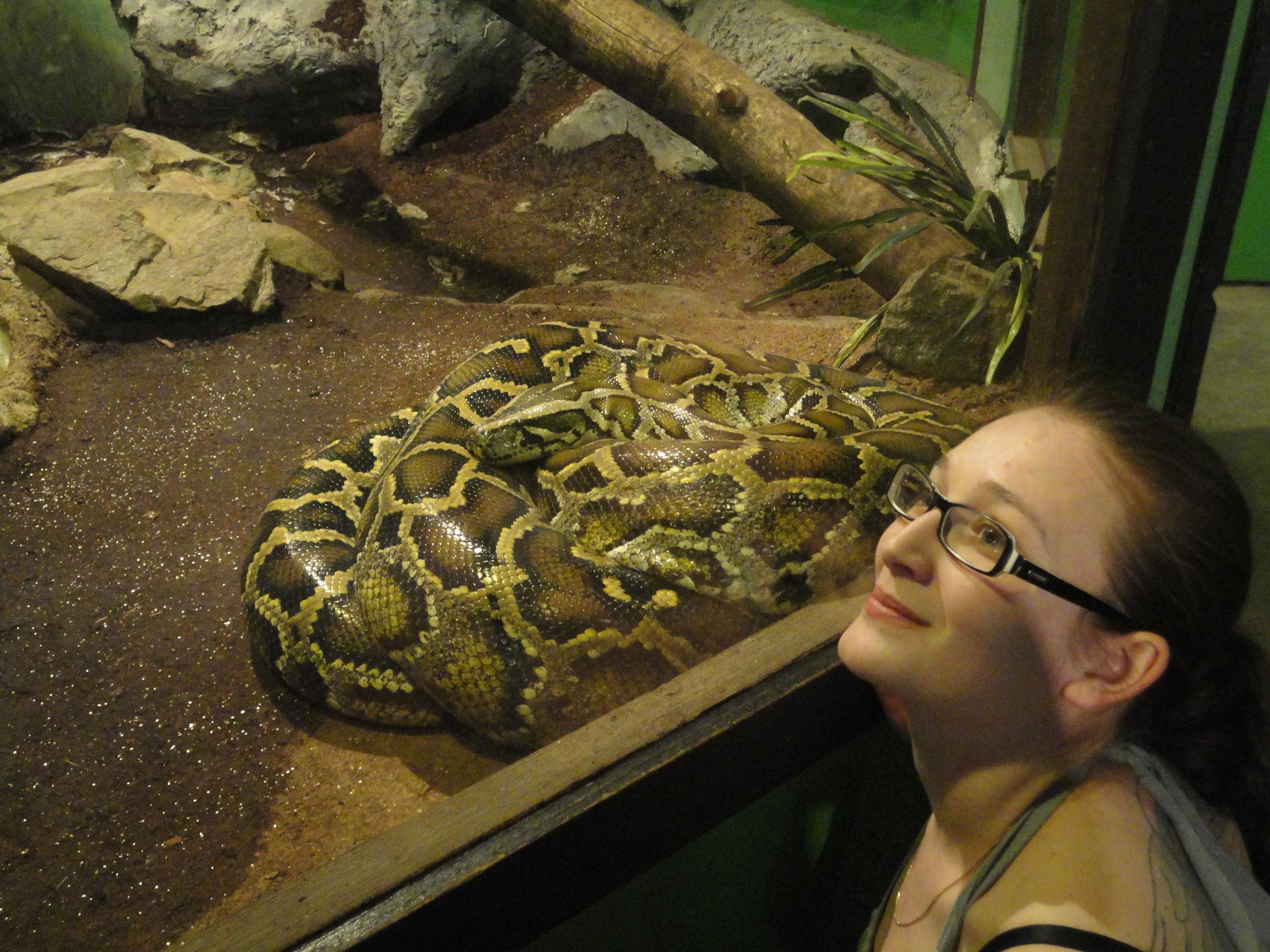 Katie and a snake