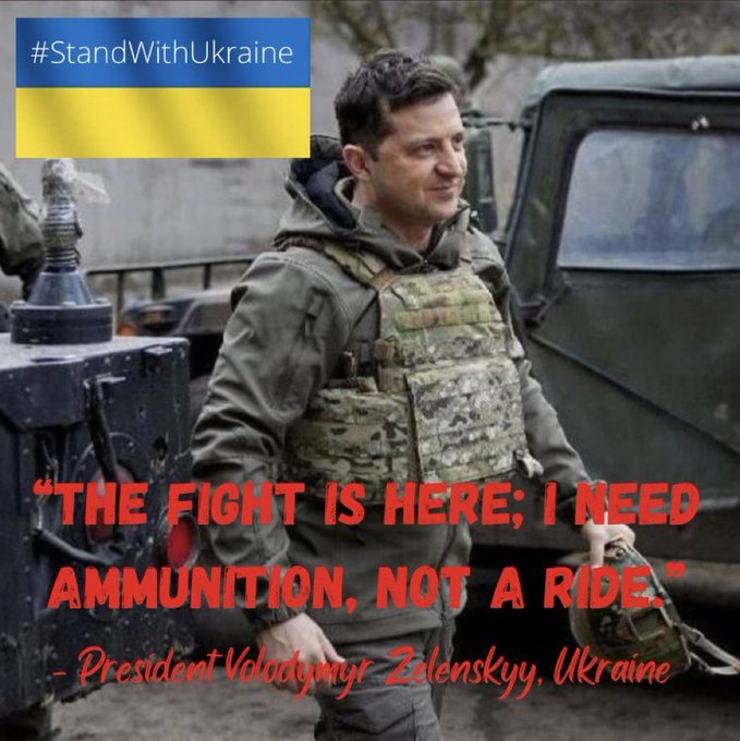 Zelenskyy says The Fight is here, I need ammo not a ride.