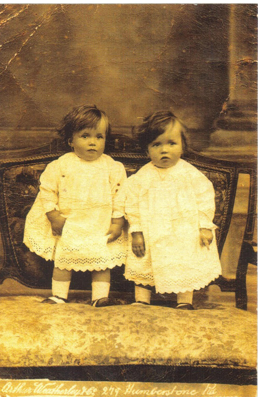 Cousin Gerald Stark's mum May and aunt Hilda in ~ 1918
