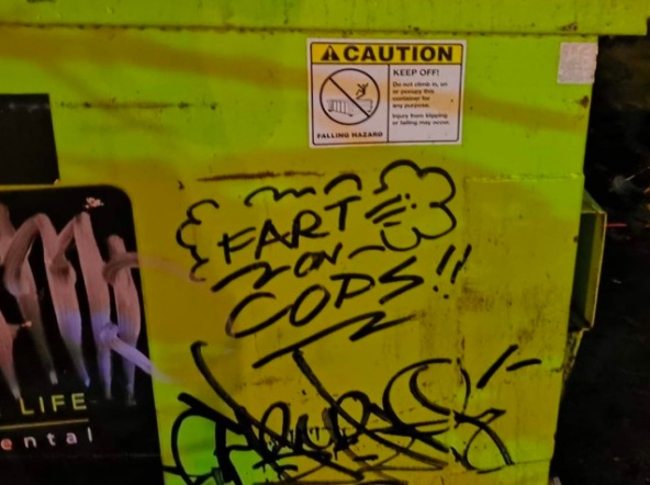 graffiti from Esquimalt, FART ON COPS